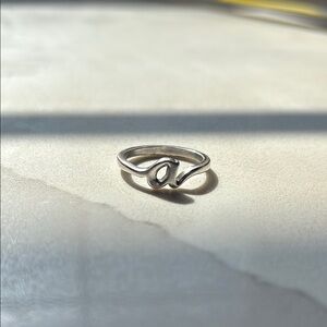 James Avery Script Initial “A” ring size 7